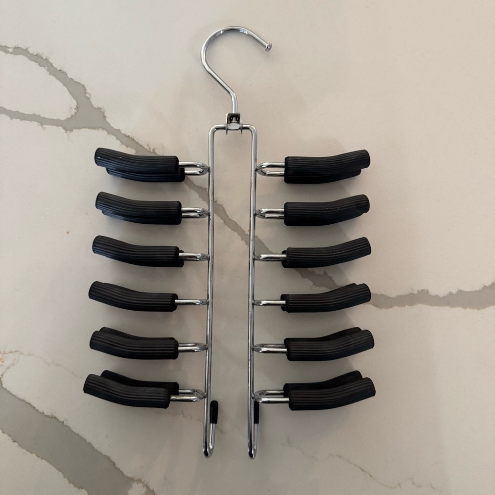 Tie organizer. $15 holds 20 ties